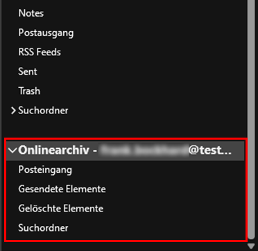 Screenshot: Onlinearchiv