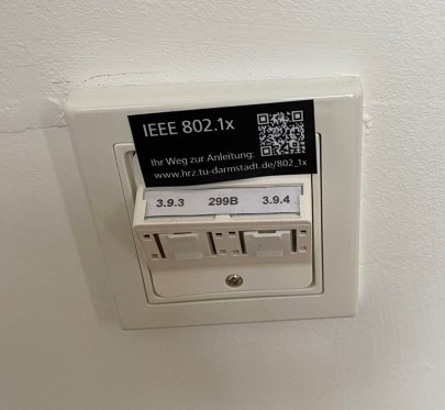 Bild einer aktuellen Datendose für 802.1X Nutzung.