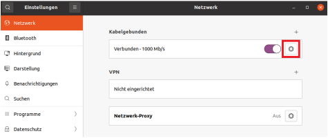 Netzwerk Einstellung 2. Schritt