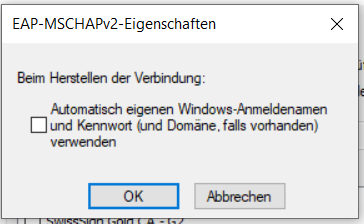 EAP-MSCHAPv2 - Eigenschaften