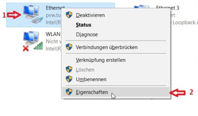W10 LAN Eigenschaften
