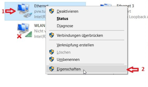 W10 LAN Eigenschaften