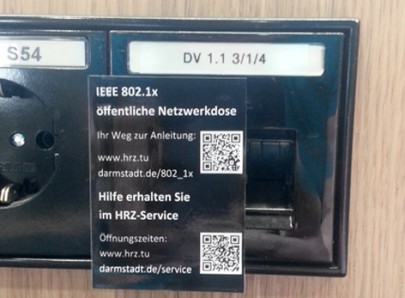 Bild einer IEEE 802.1x-Netzdose in der ULB