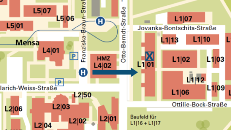 Lageplan HRZ-Service-Center Lichtwiese