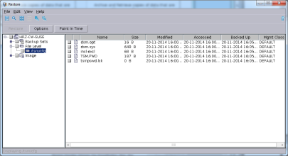 Screenshot: Restore - Schritt 2