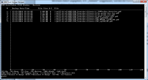 Screenshot: Restore unter Windows - 1