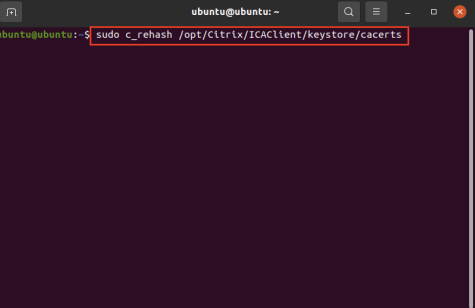 Screenshot Workspace-App_Ubuntu-Kommandozeile-Markierung_sudo-Befehl_Aktivierung_Aenderung_Verlinkung_Zertifikate